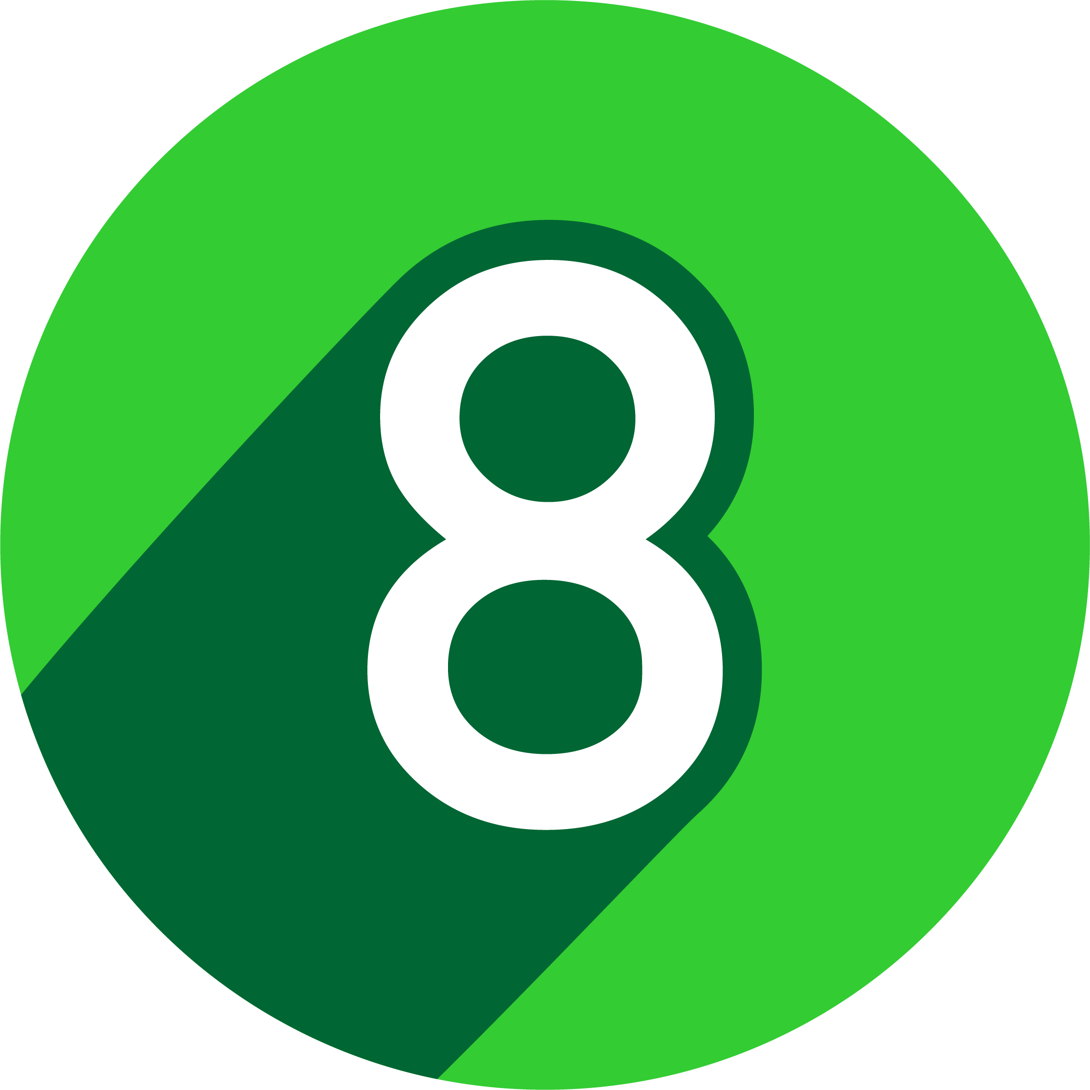 Eight Ball Green - Glyph 4x