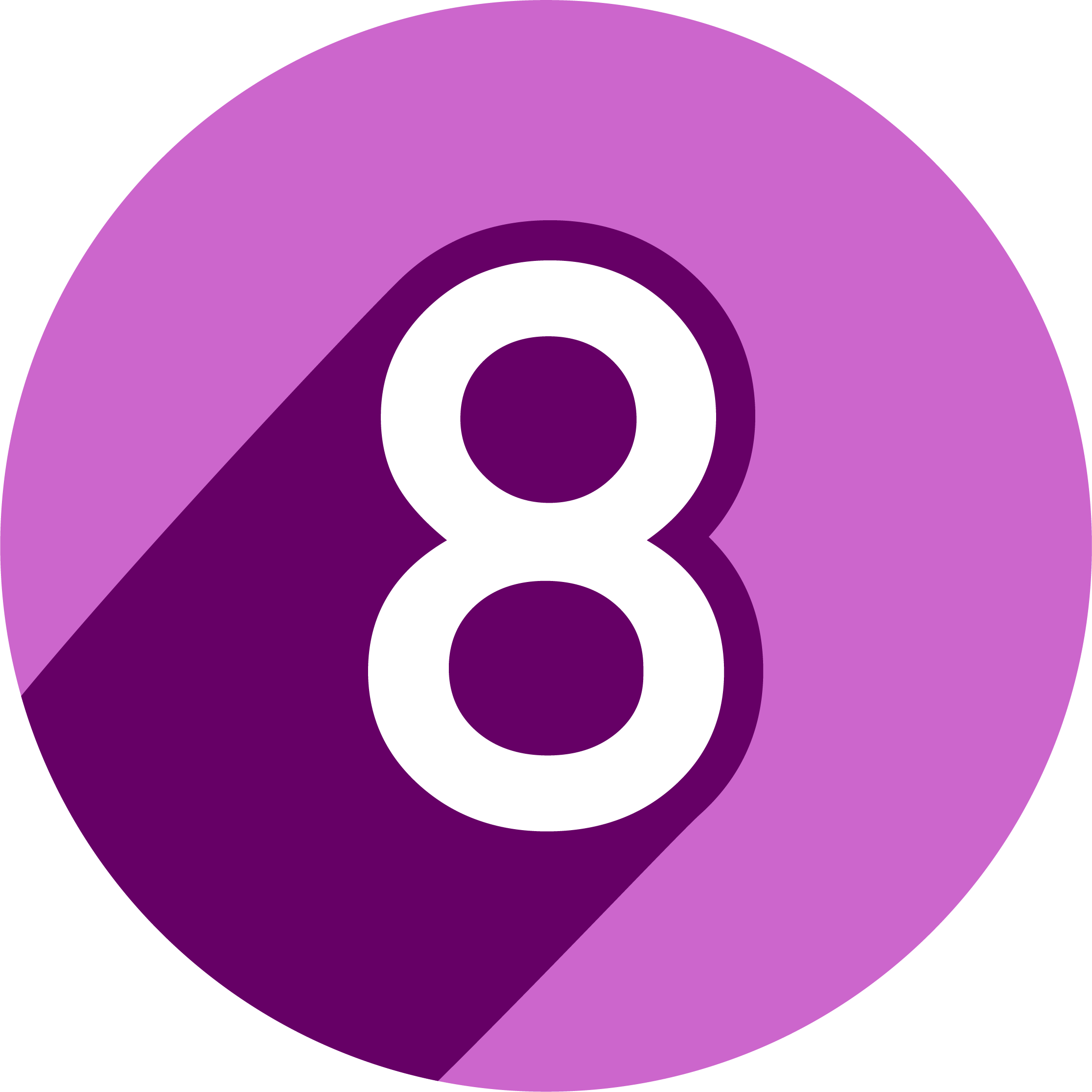 Eight Ball Purple - Glyph 4x